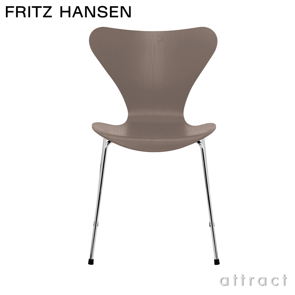 FRITZ HANSEN フリッツ・ハンセン SERIES 7 セブンチェア 3107 チェア カラードアッシュ カラー：ディープクレイ ベースカラー：クローム仕上げ デザイン：アルネ・ヤコブセン