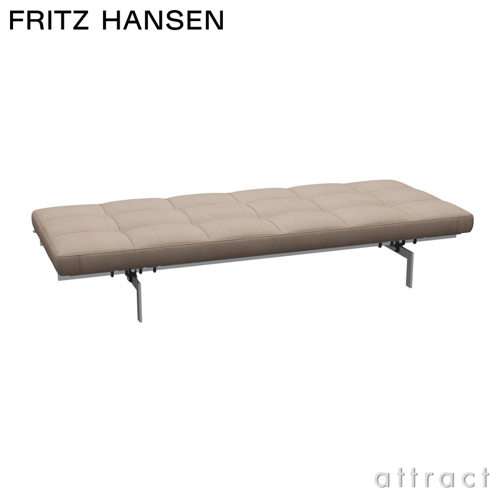 FRITZ HANSEN フリッツ・ハンセン PK80 デイベッド W190cm Canvas キャンバス ファブリック カラー：ナチュラル サテン仕上げステンレススチールベース デザイン：ポール・ケアホルム