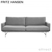 FRITZ HANSEN フリッツ・ハンセン LISSONI SOFA リッソーニソファ PL112 2人掛けソファ W198cm Remix リミックス ファブリックカラー：ライトグレー（123） マットポリッシュ仕上げスチールベース デザイン：ピエロ・リッソーニ