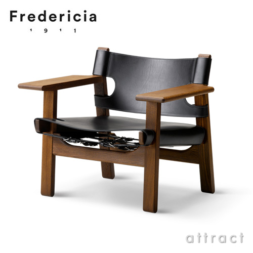 Fredericia フレデリシア The Spanish Chair スパニッシュ チェア イージーチェア 2226 スモークドオーク オイル仕上げ ブラックレザー デザイン：ボーエ・モーエンセン