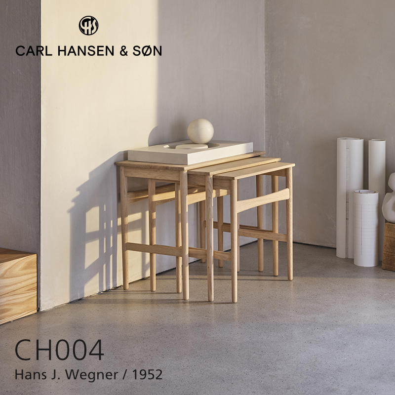 Carl Hansen & Søn カールハンセン＆サン CH004 Nesting Tables ネスティング テーブル 3台セット サイドテーブル デザイン：ハンス・J・ウェグナー