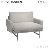 FRITZ HANSEN フリッツ・ハンセン LISSONI LOUNGE CHAIR リッソーニ ラウンジチェア PL111 W104cm Clay クレイ カラー：ライトグレー（0012） マットポリッシュ仕上げスチールベース デザイン：ピエロ・リッソーニ