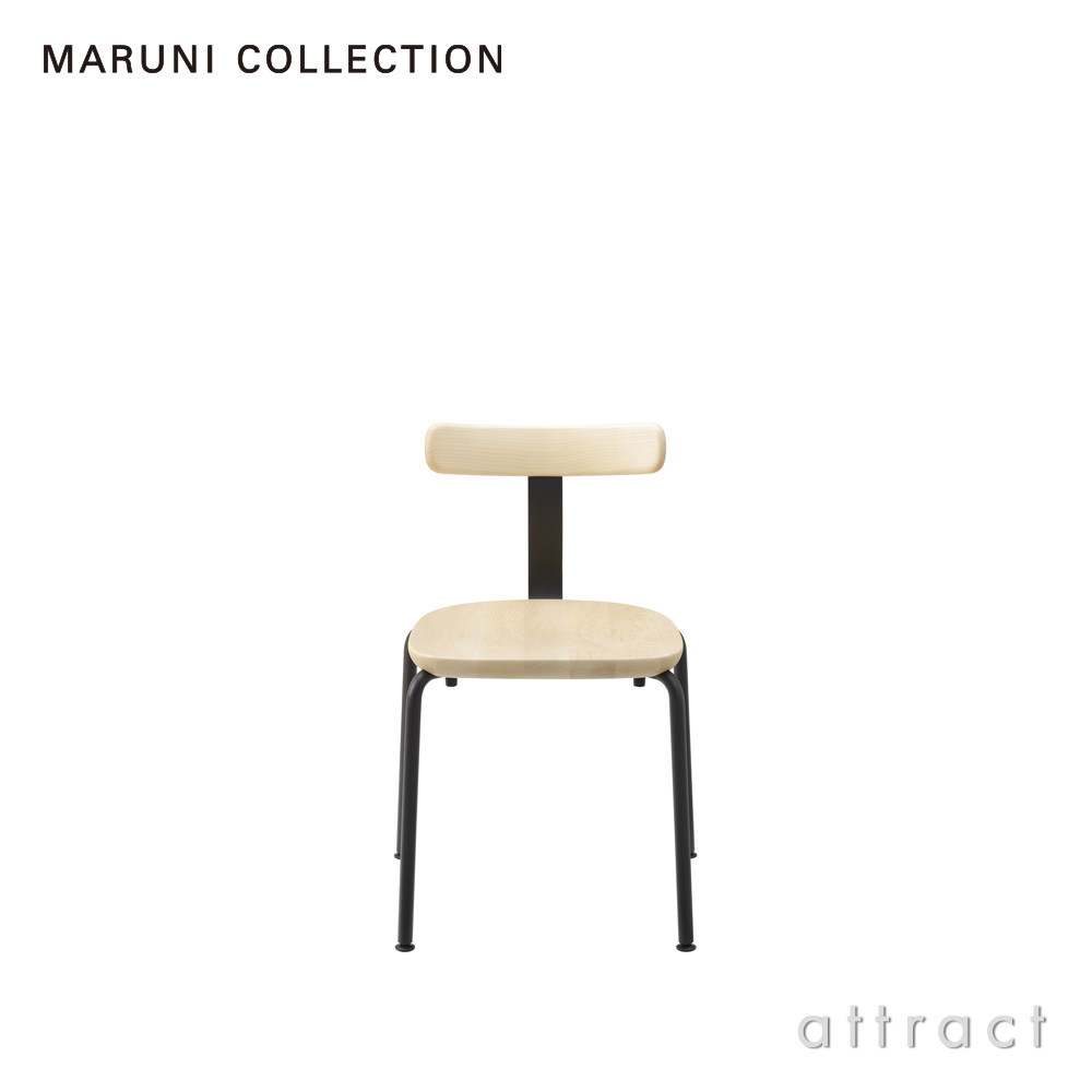 maruni マルニ木工 MARUNI COLLECTION マルニコレクション T1 スタッキングチェア T&O ダイニングチェア メープル（C-0 ナチュラルクリア） スチールカラー：4色 デザイン：ジャスパー・モリソン