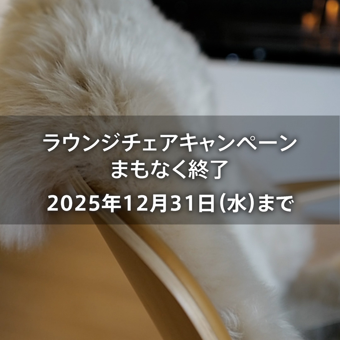 冬のラウンジチェアキャンペーン まもなく終了 2025年12月31日まで